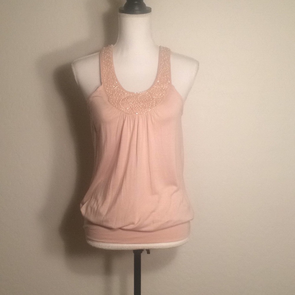 Charlotte Russe pink beaded top